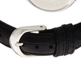 Affinity Blue Diamond Scattered Design Leather Strap Watch 1.00 cttw